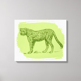  Cheetah Canvas Afdruk