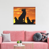 Cheetah Canvas Afdruk (Insitu (Woonkamer))