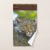 Cheetah Cat Bathroom Towel Set Bad Handdoek (Handdoek)