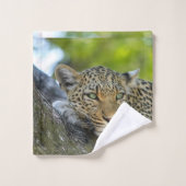 Cheetah Cat Bathroom Towel Set Bad Handdoek (Wasdoekje)