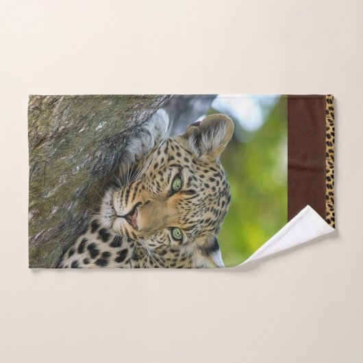 Cheetah Cat Bathroom Towel Set Bad Handdoek (Handdoek)