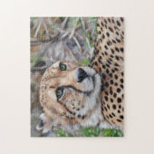 Cheetah Cat Wild Art Natuur Puzzel (Verticaal)