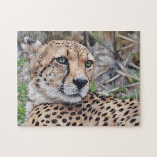 Cheetah Cat Wild Art Natuur Puzzel Legpuzzel (Horizontaal)