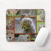 Cheetah-Collage 001 Poster Muismat (Met muis)
