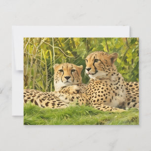 Cheetah Companions - Rusten in het wild Briefkaart