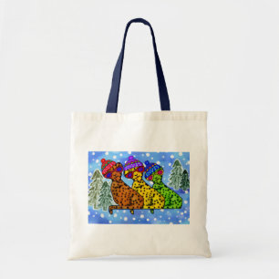Cheetah Cool Cats Snow Day Canvas Tas