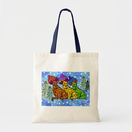 Cheetah Cool Cats Snow Day Canvas Tas (Voorkant)