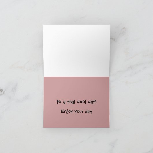 Cheetah Cool Cats Verjaardag Kaart (Binnen)