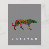 Cheetah cool design| Dierendag cadeau Flyer (Achterkant)