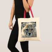 cheetah-cub10x10 tote bag (Voorkant (product))