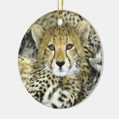 Cheetah Cub 2 Keramisch Ornament (Links)