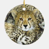 Cheetah Cub 2 Keramisch Ornament (Achterkant)