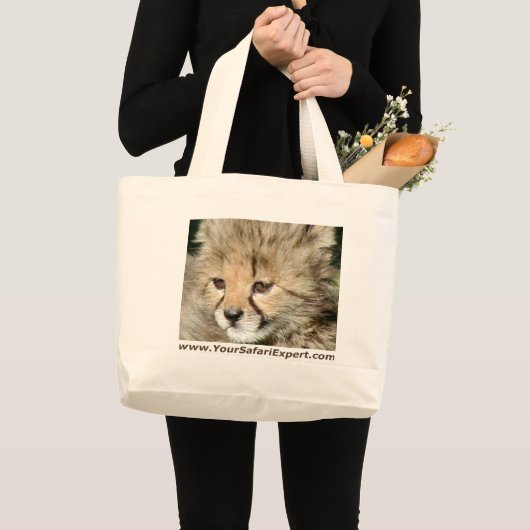 Cheetah cub Bag Grote Tote Bag (Voorkant (product))