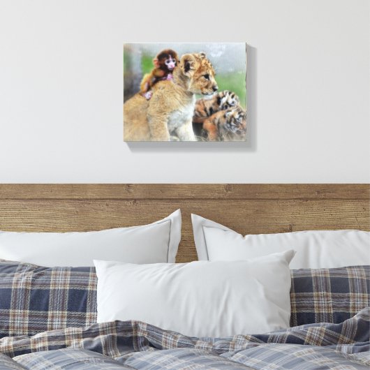 Cheetah Cub Canvas Afdruk (Insitu (Slaapkamer))