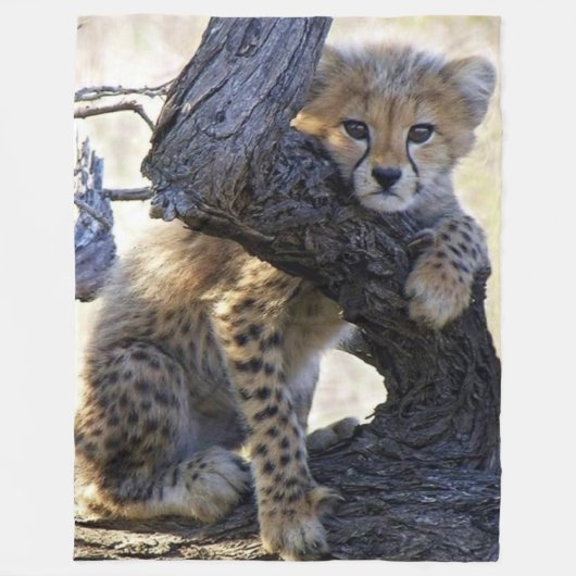 CHEETAH CUB FLEECE DEKEN (Voorkant)