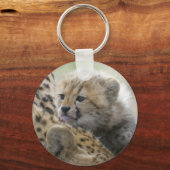 Cheetah Cub met mam Sleutelhanger (Voorkant)