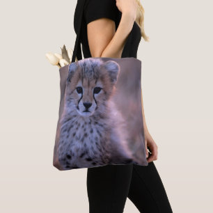 Cheetah Cub   Savannah, Kenia Tote Bag