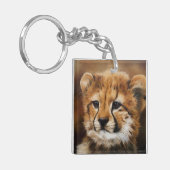 Cheetah Cub Two Sided Sleutelhanger (Voorkant Links)