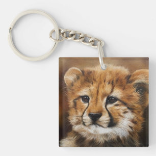 Cheetah Cub Two Sided Sleutelhanger