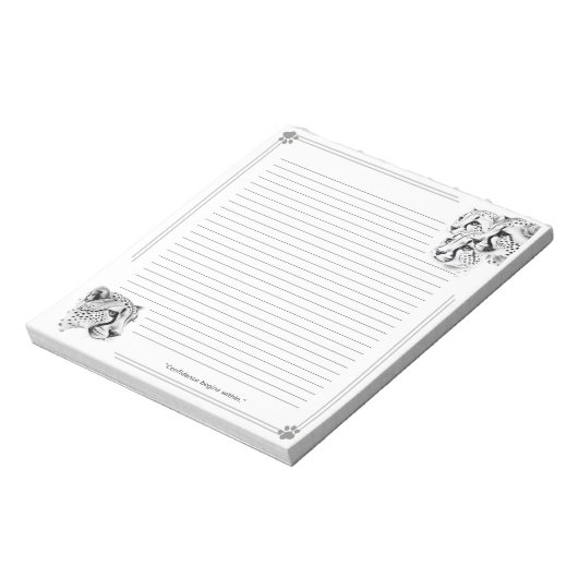 Cheetah Cubs Confidence with Lines Notitieblok (Linkerzijde)