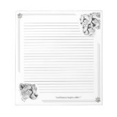 Cheetah Cubs Confidence with Lines Notitieblok (Voorkant)