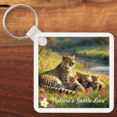 Cheetah Cubs in het spel Sleutelhanger (Voorkant)