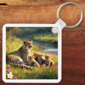 Cheetah Cubs in het spel Sleutelhanger (Achterkant)