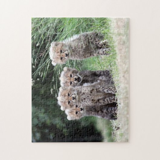Cheetah cubs legpuzzel (Verticaal)