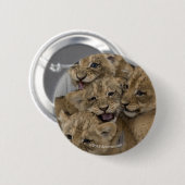Cheetah Cubs spelen Ronde Button 5,7 Cm (Voorkant /achterkant)