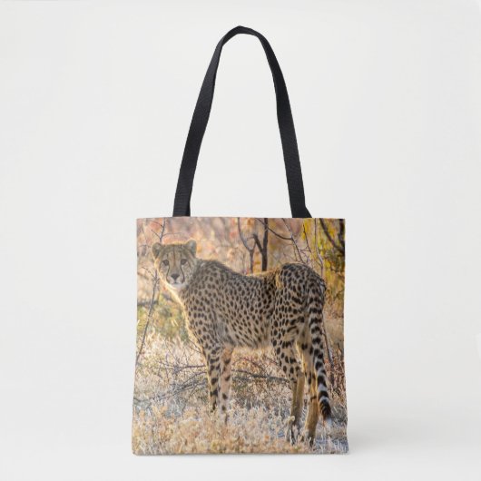 Cheetah die rond kijkt tote bag (Voorkant)