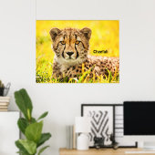 Cheetah, dier van de kattenfamilie poster (Thuiskantoor)