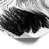 Cheetah Dier Wilde Natuur Illustratie Lijn Epic Poster (Hoek)