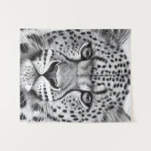 Cheetah Dier Wilde Natuur Illustratie Lijn Epic Wandkleed (Voorkant (horizontaal))