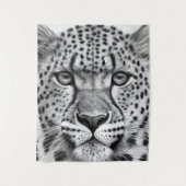 Cheetah Dier Wilde Natuur Illustratie Lijn Epic Wandkleed (Voorkant)