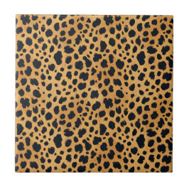 Cheetah Dierenbont Patroon - Schilderstijl Kunst Tegeltje