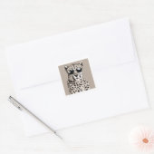 Cheetah Diva Vierkante Sticker (Envelop)