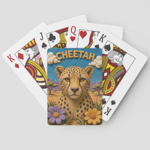 Cheetah Droge Savanne Moderne KlayKoo Pokerkaarten