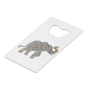 Cheetah-Elephant- Creditkaart Flessenopener (Achterkant Gekanteld)