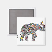 Cheetah Elephant Magneet (Voorkant / Achterkant)