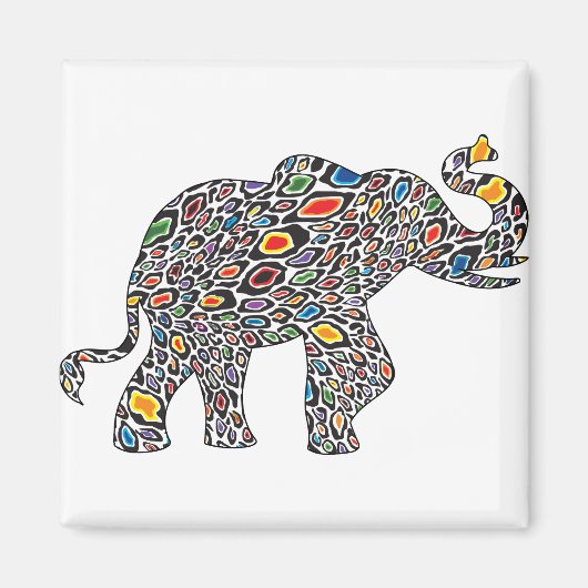 Cheetah Elephant Magneet (Voorkant)