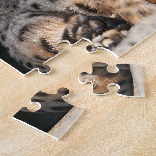 Cheetah en Cub Puzzle Legpuzzel (Zijkant)