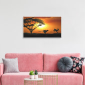 Cheetah en Gazelle Canvas Afdruk (Insitu (Woonkamer))