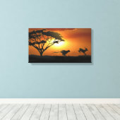 Cheetah en Gazelle Canvas Afdruk (Insitu (Houten vloer))