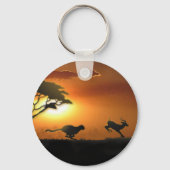 Cheetah en Gazelle sleutelhanger (Voorkant)