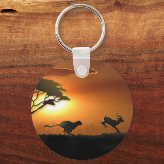 Cheetah en Gazelle sleutelhanger (Voorkant)