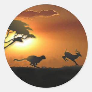 Cheetah en Gazelle stickers