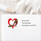 Cheetah en gestudeerde heels pompen etiket (Insitu)