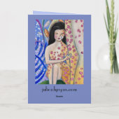 Cheetah en Meisje Kunst Empathie Ondersteuning Kaart (Achterkant)