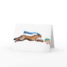 Cheetah en weggelopen taart Cartoon Verjaardag Kaa