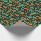 Cheetah Exotic: Tropische zomer naadloos. Cadeaupapier (Hoek)